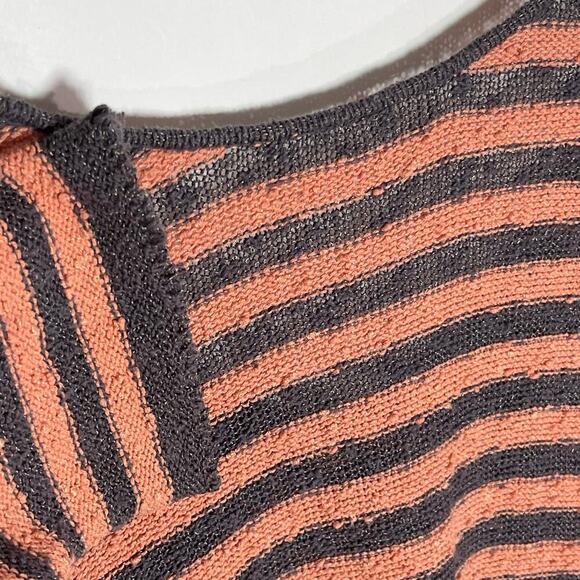 FREE PEOPLE Women’s Gray Striped Sweater Tunic Dress small - Picture 4 of 6
